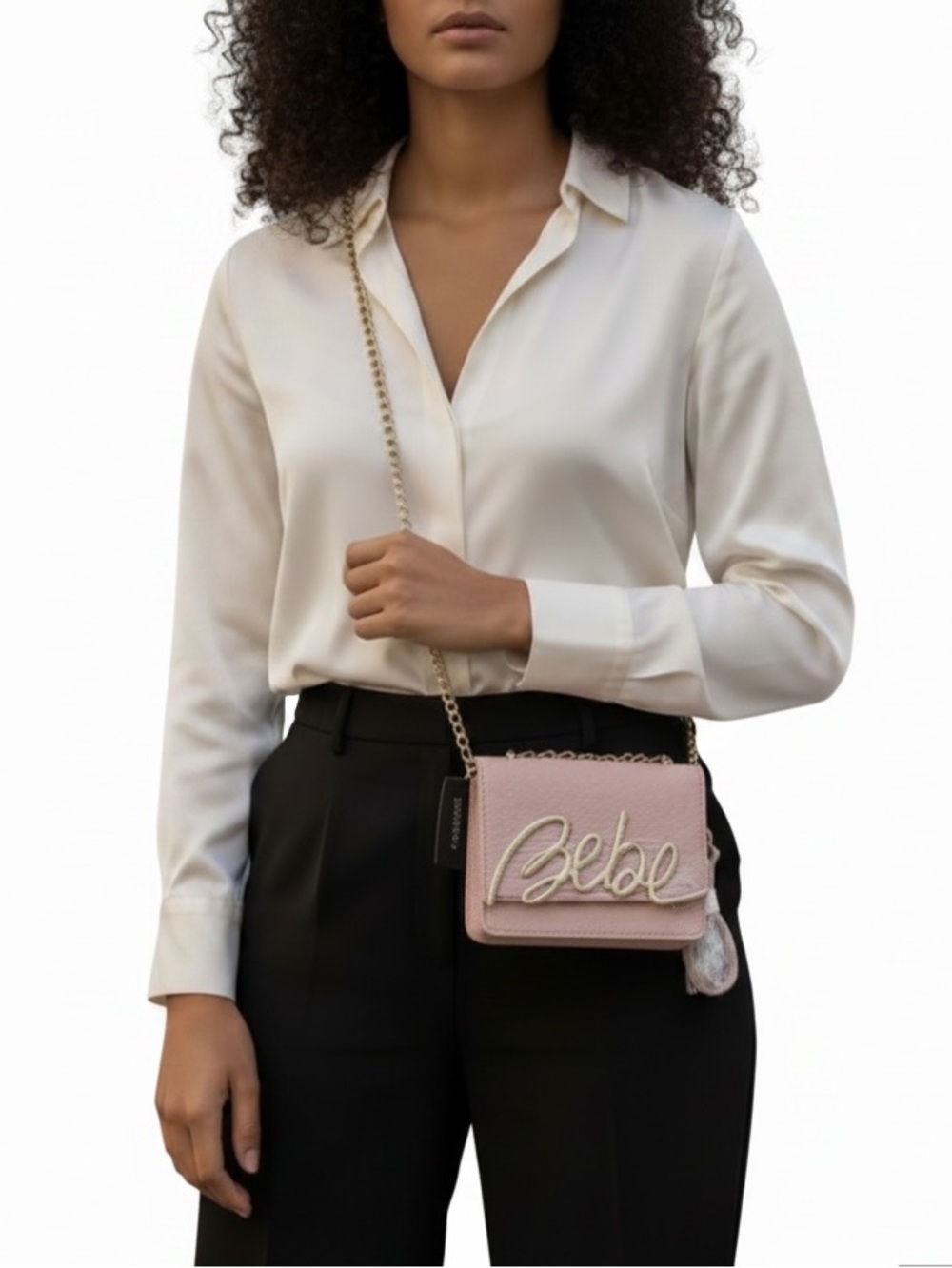 Bebe Pink NWT Crossbody Bag with Gold Chain